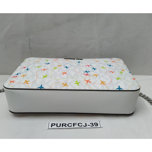 Michael Kors Jet Set Multicolor Leather Airplane Printed Crossbody Bag - NWT - Picture 8 of 14